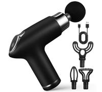 MAGICLULU Smart Electric Fascia Gun 12 Gears Portable Muscle Massager 1500 Mah Black Deep Tissue Massage Abs for Home, Office Sitting, Athletes