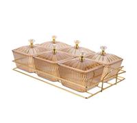MAGICLULU Snack Dish Serving Platter Bowl Set 1 Set Divided Tray Safe Material Multi-purpose for Dried Fruits Candy Appetizers Condiments Parties Home Use