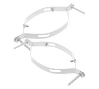 MAGICLULU Solar Light Pole Mounting Bracket Extension Hoop with Iron Sheet, Metal Lamp Post Installation Kit for Outdoor Solar Light Accessories, Includes 4 Hoops and 8 Screws