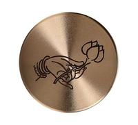 MAGICLULU Solid Copper round Paperweight for Calligraphy, Medium Size Town Ruler Paperweight, Heavy Metal Desk Decor for Chinese Calligraphy Practice and Writing