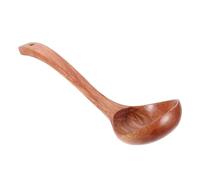 MAGICLULU Solid Wood Asian Soup Ladle Ergonomic Long Handle Wooden Ladle for Cooking Serving Sauces Hotpot Salad Dressing Pancake Kitchen Utensil for Soup and Gravy