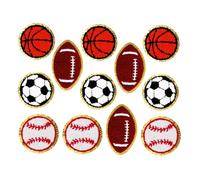 MAGICLULU Sports Ball Iron Patches Basketball Football Baseball Rugby Embroidered DIY Fabric for Clothes Backpacks Shoes Polyester Sew Accessories