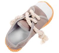 MAGICLULU Squeaky Puppy Teething Chew Gray Shoes Shape for Dogs Interactive Teeth Grinding Plaything for Dental Care Training and Reward Pet Chewing for Fun and Oral Health
