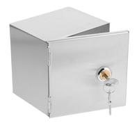 MAGICLULU Stainless Steel Anti-Theft Single Hole Outlet Protector Box for 86 Type Wall Socket Lockable Cover Weatherproof Electric Outlet Safety Lock Box for Outdoor Use