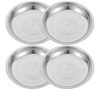 MAGICLULU Stainless Steel Cat Bowl 4pcs Pack with Multi-use Design, Convenient Feeding round Bowls for Pets and Puppies