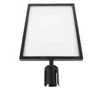 MAGICLULU Stainless Steel Crowd Control Stanchion Sign Holder with Retractable Belt, A3 Vertical Portrait Frame with Cover for Queue Management in Airports and Commercial Spaces