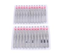 MAGICLULU Stainless Steel Flat Tip Tweezers and Beauty Care Heart Decor Eyebrow Clips for Precise Hair Removal 24pcs with Safe Design and High Definition Brows for Eyebrow Grooming