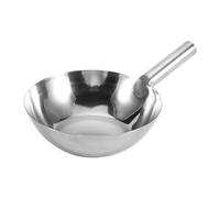MAGICLULU Stainless Steel Ladle with Short Handle, Multi Functional Water Scoop, Flat Bottom Silver Dipper for Kitchen, Large Capacity Soup Spoon, Heavy Duty Metal Boiler Cup for Domestic Garden