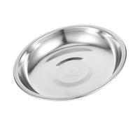 MAGICLULU Stainless Steel Round Soup Bowl Lightweight Elegant Design for Schools Cafeterias Home Use Serving Plate for Bread Meat Fish and Desserts