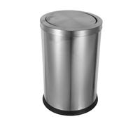 MAGICLULU Stainless Steel Rubbish Bin with Lid Compact Kitchen Trash Can for Bathroom Bedroom Office Minimalist Cylindrical Garbage Container with Odor Containment Easy-clean Homepork