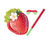 MAGICLULU Strawberry Pinata for Bat and Blindfold Crepe Paper Design Hanging Loop Fun Food Themed Party Game Supplies for Birthday Shower Cinco De Mayo Celebrations
