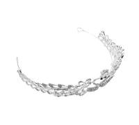 MAGICLULU Swan Love Heart Bridal Crown Wedding Tiara with Crystal Rhinestones for Bride'S Prom and Party Silver Lightweight Hair Accessory