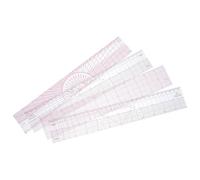 MAGICLULU Tailor Ruler 4 Pcs Flexible PVC Clothing Pattern Ruler for Patternmaking and Garment Drafting Multiple Specifications, Precision Measuring Tools for Designers and DIY Enthusiasts,