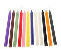 MAGICLULU Taper Candles Colored Candles Chime Spell Candle Unscented Assorted Colored Mini Taper Good for for Rituals Birthdays Altar Spells Crafts (12pcs)