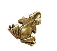 MAGICLULU Tea Pet Ornament Frog-shaped Keychain Vintage Brass Delicate Stress Relief Practical Tea Set Decoration