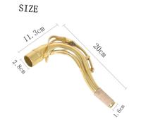 MAGICLULU Tenor Saxophone Bend Neck with Cork Sheet Brass Sax Neck Replacement High Hardness Part for Saxophonists