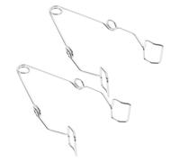 MAGICLULU Test Tube Clamps Lab Supply 2 Pcs Small Iron with Self-Closing Spring Structure, High Temperature Resistant for Home and Laboratory Use