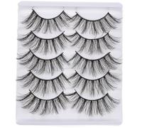 MAGICLULU Thick False Eyelashes Synthetic Fake Eyelash Extensions Natural Fake Lash for Everyday Wear