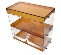 MAGICLULU -tier Tea Organizer Storage Chest Removable Drawer and Multiple Sections for Effortless Accessibility, Pet Material Spice Packet Holder for Cafe Counter or Hotel Coffee Station