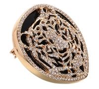 MAGICLULU Tiger Head Lapel Pin Tiger Head Brooch Pin Zinc Alloy Adorned with Rhinestone Can Be Worn in Multiple Ways Brooches for Women for Formal Occasions