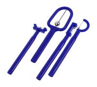 MAGICLULU Tongue Trainer Set 4Pcs for Speech Therapy and Pronunciation Improvement Lightweight Oral Muscle Exercise Device Stainless Steel and Plastic Materials Blue