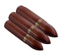 MAGICLULU Toothpick Holder Case Lightweight 5 Pcs Portable Wooden with Copper Details Mini Toothpick Dispenser Small Pocket for Camping and Travel