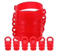 MAGICLULU Traffic Cone Collar Kit 12pcs Set with 6 Sturdy Cone Link Connectors and 6 Elastic Safety Barrier Rings for Parking and Construction Zone Traffic Control