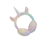 MAGICLULU Unicorn Plush Winter Earmuffs Foldable Soft Ear Warmer and Adults, Colourful Cute Thermal Headband Suitable for Outdoor Sports and Cold Weather