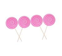 MAGICLULU Unique Lollipop Ornaments 4 Pack Giant Lollipop Props for Candy Photo Booth Decorative Fake Food Models