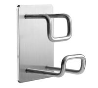 MAGICLULU Upgraded Self-Adhesive Stainless Steel Basin Hook Punch-Free Wall Hook Bathroom Storage Rack for Washbasin Towel Hanging