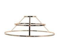 MAGICLULU Vintage 3-Tier Metal Lamp Shade Ring with Crystal Frame, 25cm Diameter Gold Wire Lampshade Holder for Wall and Table Lamps DIY Lighting Accessories