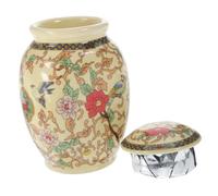 MAGICLULU Vintage Blue and White Ceramic Storage Jar with Airtight Seal Multi Function Canister for Loose Tea Dry Food Nuts and Snacks Household Container with Decorative Classic Design