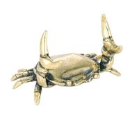 MAGICLULU Vintage Brass Crab Shape Ornament Desktop Ornament for Cabinet and Table Decoration, Golden Nautical Style Unique and Delicate Home Décor Accent