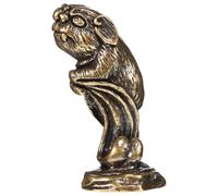 MAGICLULU Vintage Brass Mouse Figurine for Home Office Decor Artistic Incense Burner for Meditation and Relaxation Elegant Desktop Sculpture