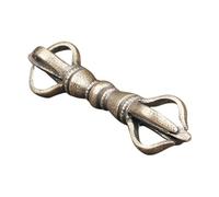 MAGICLULU Vintage Brass Tibetan Vajra Pestle Dorje for Buddhist Meditation Decor Brass Dharma Pestle Adornment for Yoga Study Shelf