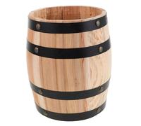MAGICLULU Vintage Carbonized Wood Cutlery Storage Box Space Saving Rustic Utensil Organizer for Spoons Forks Picnic Use Mini Oak Barrel Holder for Kitchen Countertop