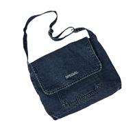 MAGICLULU Vintage Denim Shoulder Bag Unique Crossbody Messenger Bag for Women with Adjustable Strap Casual Fabric Handbag with Contrast Tassel for Beach and Vacations