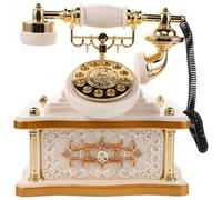 MAGICLULU Vintage Dial Telephone Music Box Retro Phone Figurine Old Fashioned Telephone Display Model for Home Office and Bar Decoration