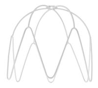 MAGICLULU Vintage French Style Metal Lampshade Frame DIY Crystal Lamp Cage for Table and Ceiling Lights, 18x18cm Retro Brass Lampshade Bracket for Handmade Lighting