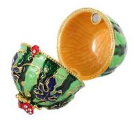 MAGICLULU Vintage Hand Painted Watermelon Hinged Jewelry Box Dual Purpose Metal Collectible Keepsake Organizer for Rings Trinkets and Small Decorations Stylish Home Decor Storage Container