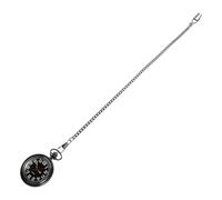 MAGICLULU Vintage Pocket Watch with Chain Black Quartz Open Face Design and Roman Numerals, Portable Classic Old Fashioned Watch for Steampunk Events or Fathers Day Present