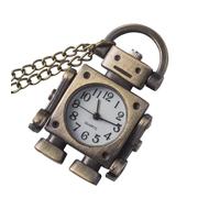 MAGICLULU Vintage Robot Pocket Watch with Retro Alloy and Plastic Design, Practical and Light in Weight, a Graduation Period and Easy to Carry Necklace Watch for Everyday Use