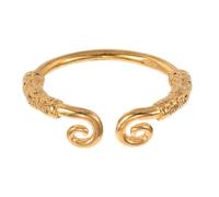 MAGICLULU Vintage Wukong Cloud Amulet Open Ring and Handmade Gold-plated Adjustable Cuff Bracelet for Women Retro Engraved Statement Jewelry with Antique Monkey King Design