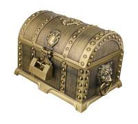 MAGICLULU Vintage Zinc Alloy Jewelry Box with Lock Ornate European Style Keepsake Chest for Women Elegant Jewelry Storage Organizer for Rings Bracelets Earrings
