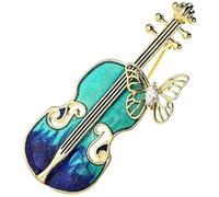 MAGICLULU Violin Lapel Pin Creative Alloy Suit Pin Easy to Use Not Easy to Fall Unique Accessory for Hats and Clothing for Christmas Birthday Anniversary Mother's Day and Wedding