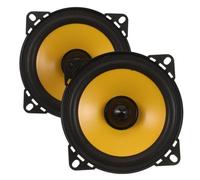 MAGICLULU W 4 Inch Two Way Car Speakers for Vehicle Door Audio | Plastic and Alloy Build, Waterproof Finish, Yellow Colour, Full Range Sound for Modification