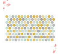 MAGICLULU Wall Decal Decorative Sticker 100x500cm Self-Adhesive PVC Waterproof Removable Nordic Simple Style Yellow Grey Mustard Green Dots for Home Living Room