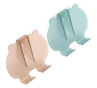 MAGICLULU Wall Mount Phone Holder Adorable Shapes 2pcs with Quick Installation, Plastic Material Free Your Hands for Mobile Phones and Keys for Kitchen and Bedroom Use with This Wall