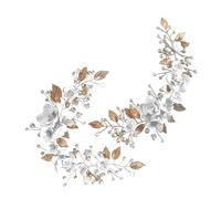 MAGICLULU Wedding Hair Accessories for Brides 2Pcs Soft Clay Flower Bridal Headpieces for Proms and Anniversary Parties