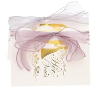 MAGICLULU Wedding Vow Book Beautiful Paper Keepsake Cards with Ribbon for His and Her Vows 2pcs for Bridal Shower and Wedding Decor